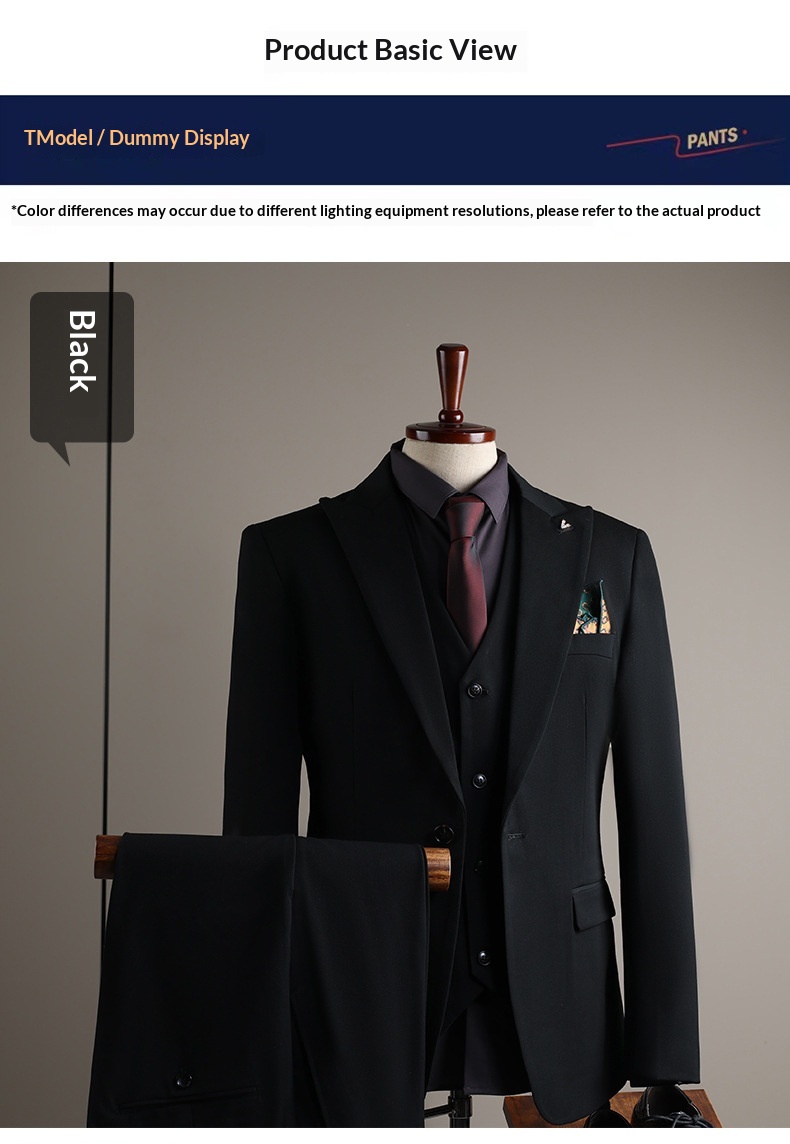 Costume coréen slim fit pour homme, style professionnel, tenue de mariage de haute qualité pour marié._voghion.com