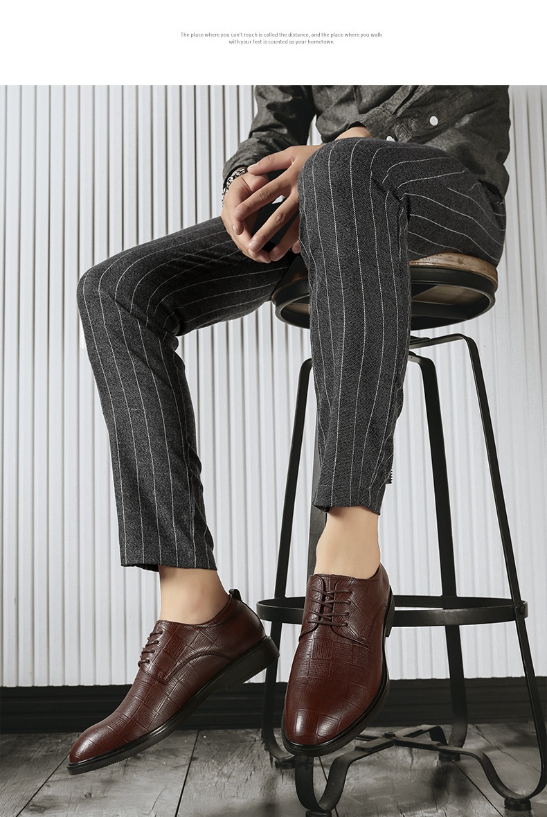 Voyage Men's Business Formal Leather Autumn Winter New Large Size Cowhide Thickened Derby Wedding Groom Shoes_voghion.com