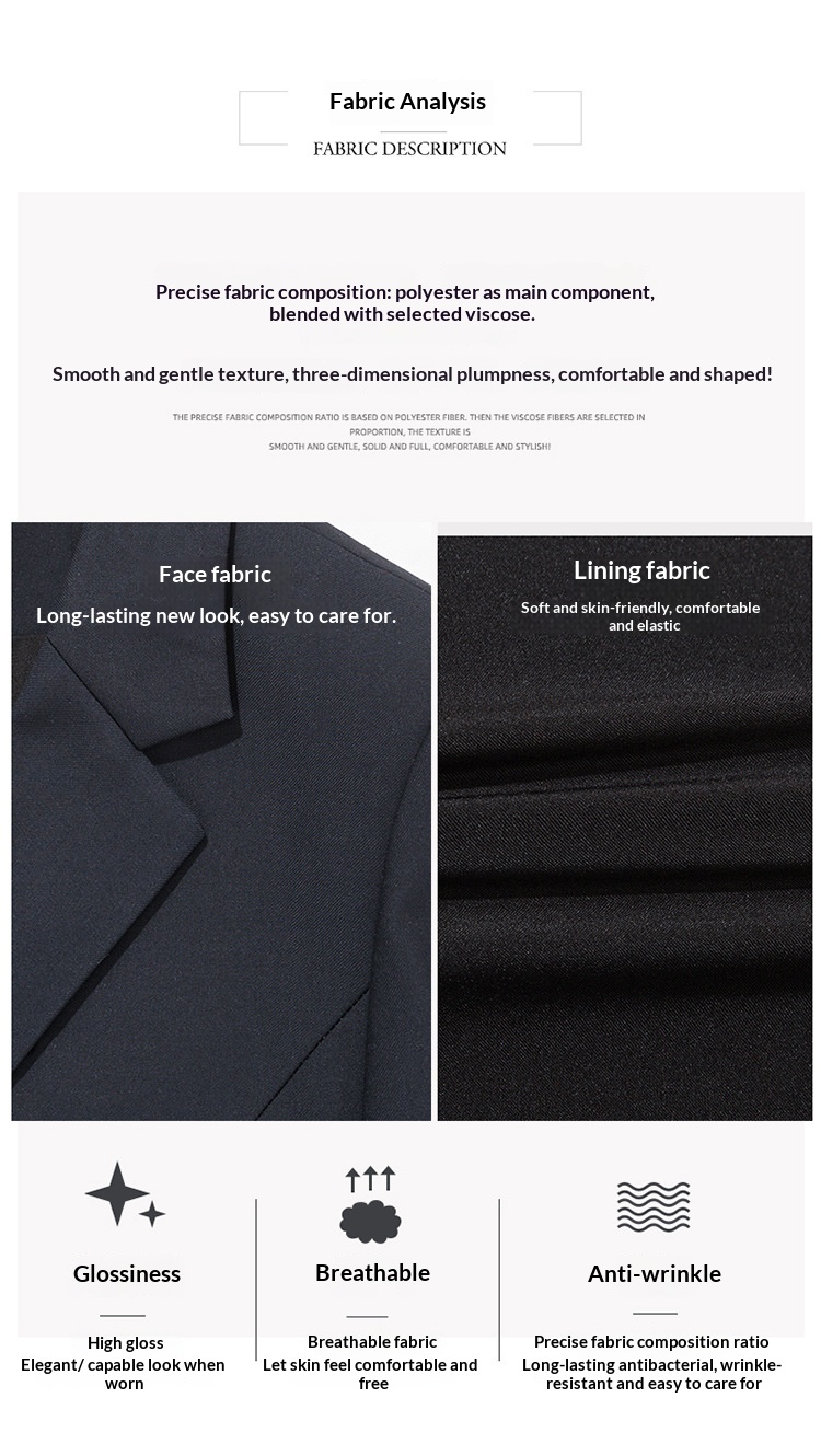 ragazzo Unisex Set Business Abbigliamento Formale Professionale Uomo Groomsman Suit Blu Reale Abbigliamento da Lavoro Slim Fit_voghion.com