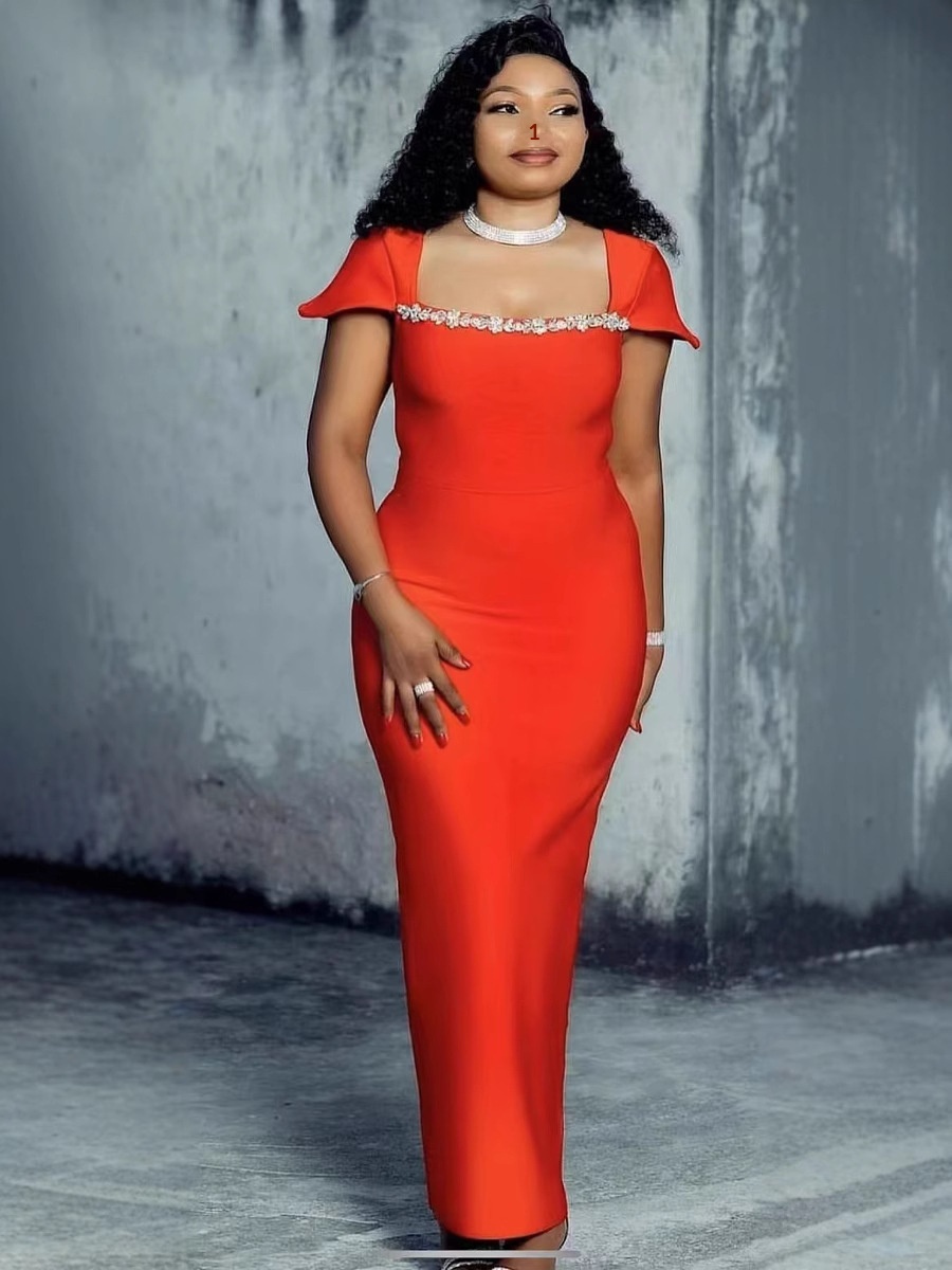 ChicShe ChicShe New Fashion Bandage Women's High-end Rhinestone Elegant Bodycon Dress European And American Cross-border_voghion.com