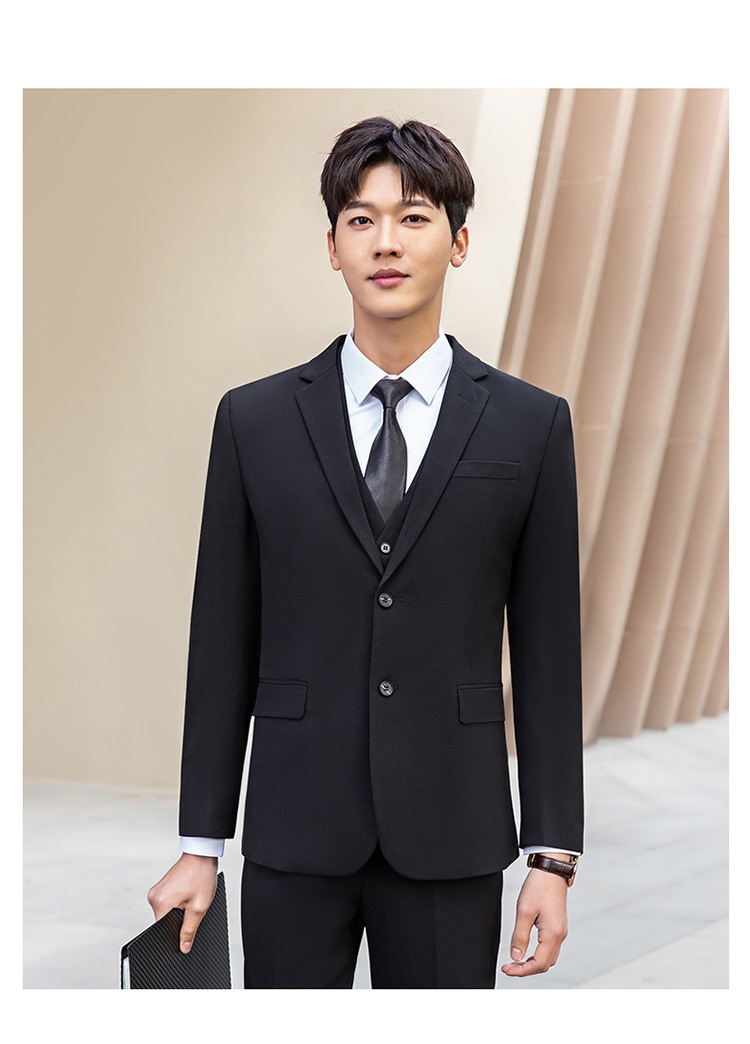 Boy Business Zwart Jasje Heren Commuter Slim Fit Professioneel Formeel Damespak Driedelige Set Groothandel_voghion.com