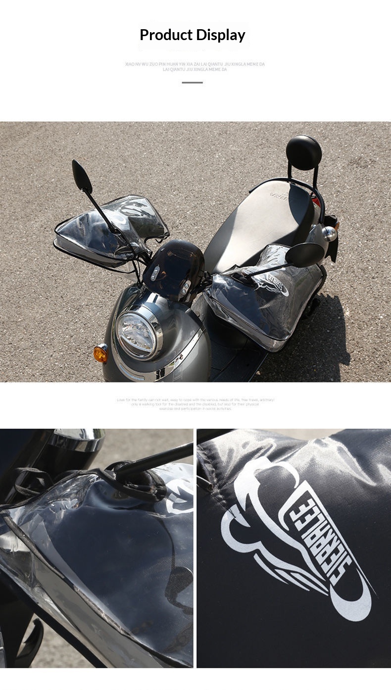 Housses de guidon épaisses, chaudes, imperméables au froid, au vent et à la pluie pour motos et scooters électriques, pour femmes et hommes, en hiver._voghion.com