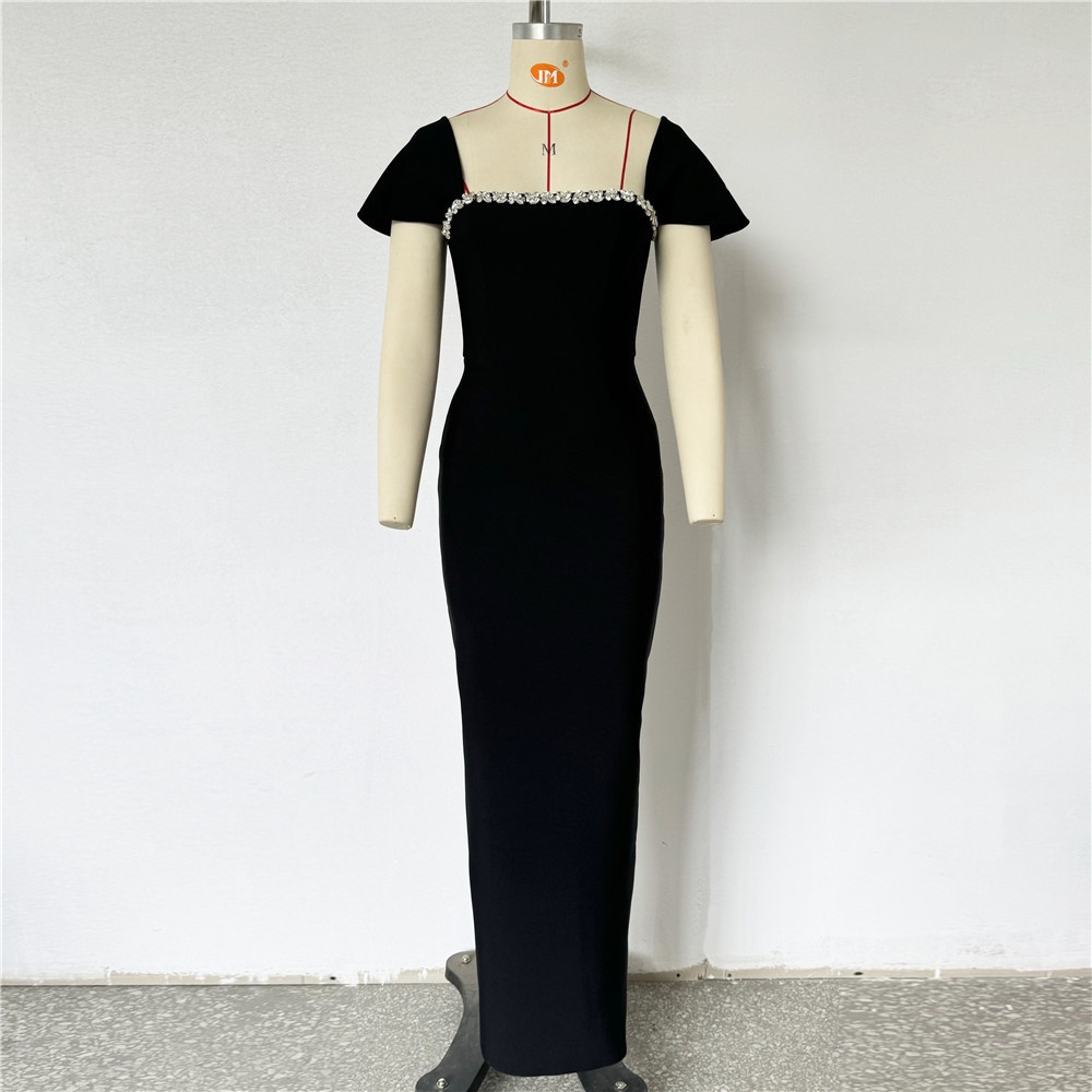 ChicShe ChicShe New Fashion Bandage Women's High-end Rhinestone Elegant Bodycon Dress European And American Cross-border_voghion.com