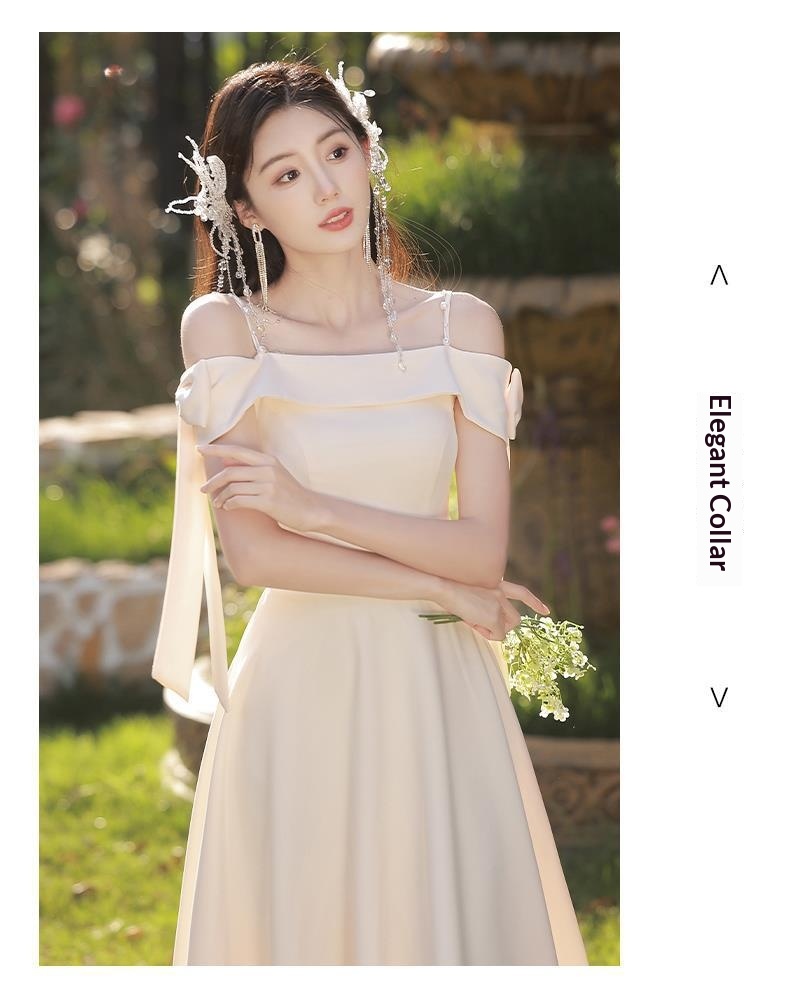 ChicShe ChicShe 2025 New Style Female Best Friend Fairy Slim Champagne Color Sister Bridesmaid Group Dress High-end Summer_voghion.com