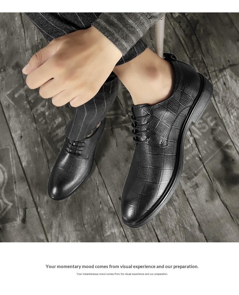 Voyage Men's Business Formal Leather Autumn Winter New Large Size Cowhide Thickened Derby Wedding Groom Shoes_voghion.com