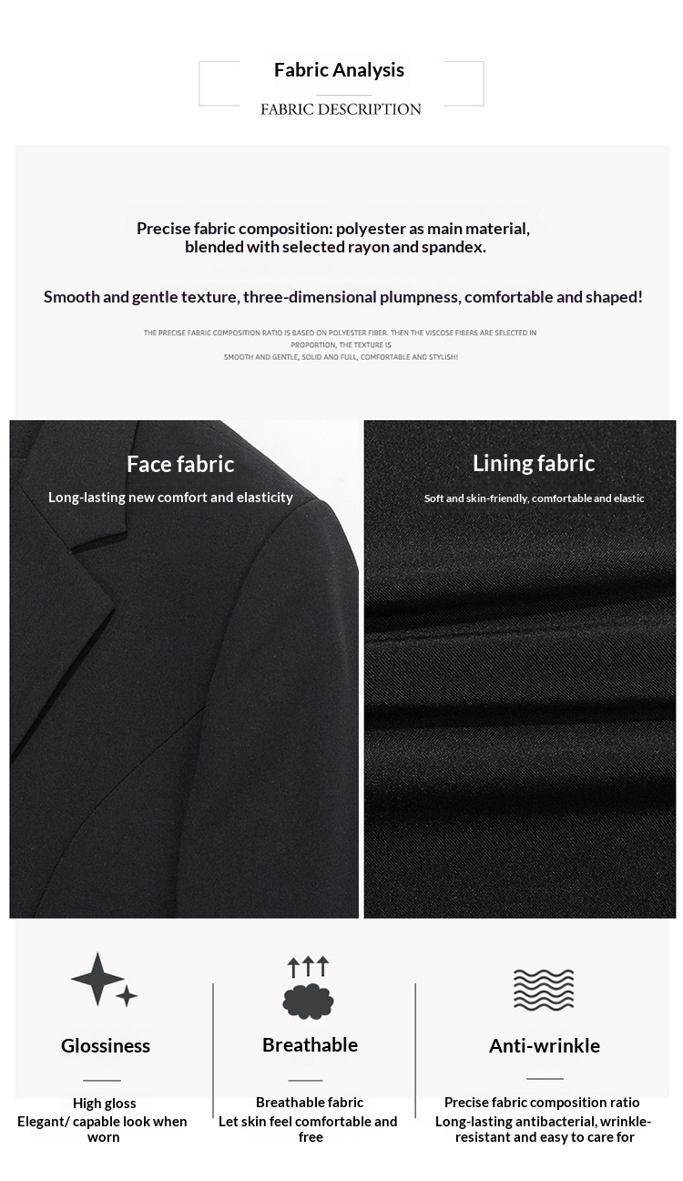 Boy Business Zwart Jasje Heren Commuter Slim Fit Professioneel Formeel Damespak Driedelige Set Groothandel_voghion.com