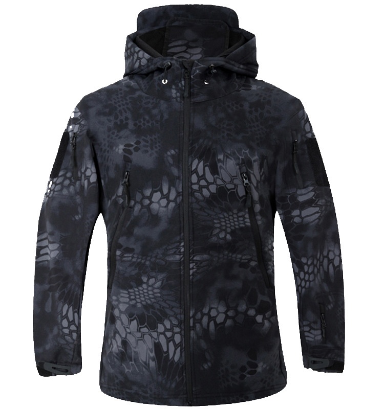 boy Boy Cross-Border Soft Shell Jacket For Men, Windproof, Water-Resistant, Warm Fleece Jacket, Tactical Clothing, Thickened_voghion.com