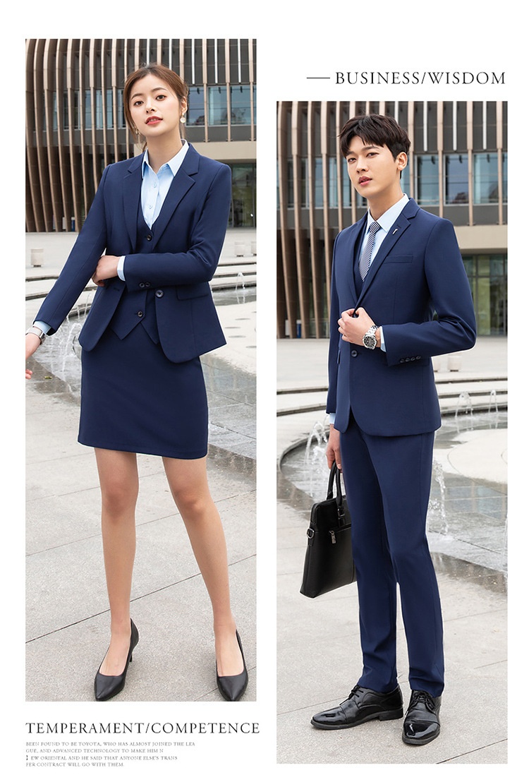 ragazzo Unisex Set Business Abbigliamento Formale Professionale Uomo Groomsman Suit Blu Reale Abbigliamento da Lavoro Slim Fit_voghion.com