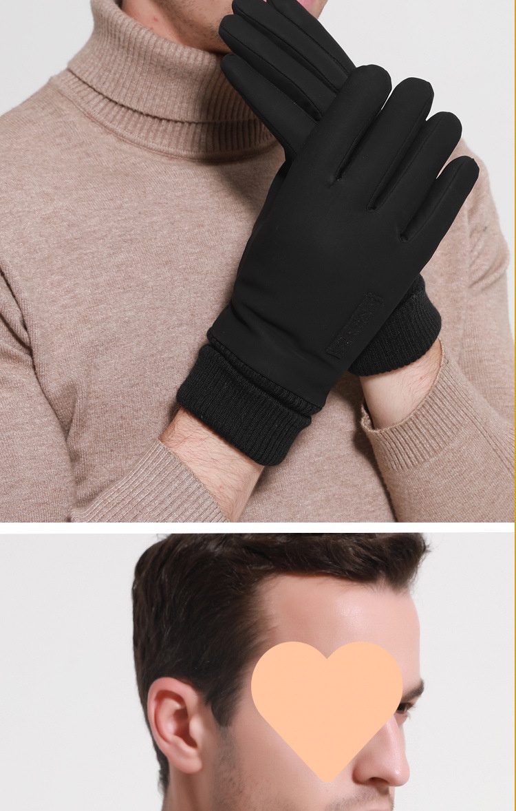 ragazzo Ragazzo Ragazzo Morbido Mezza età e Anziani All'aperto Per Uomo Inverno Corsa Ciclismo Touchscreen Guida Foderato in Pile Ispessito Genitore_voghion.com