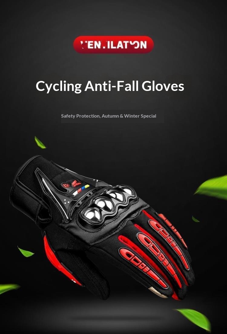 Guanti da moto Boy Boy per uomo, autunno e inverno, caldi, antiscivolo, da equitazione, touchscreen, abbigliamento da motociclista, per tutte le stagioni,_voghion.com