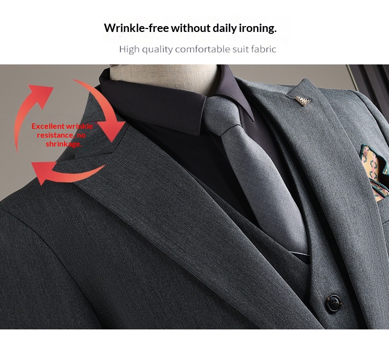 Costume coréen slim fit pour homme, style professionnel, tenue de mariage de haute qualité pour marié._voghion.com