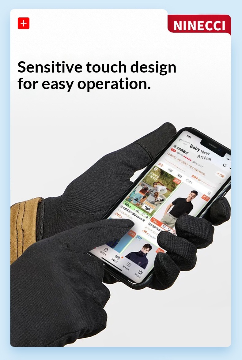 ragazzo Ragazzo Ragazzo Autunno e Inverno Uomo Sottile Velluto Caldo Sport All'Aperto Ciclismo Touch Screen Freddo Antivento Impermeabile Dita Intere_voghion.com