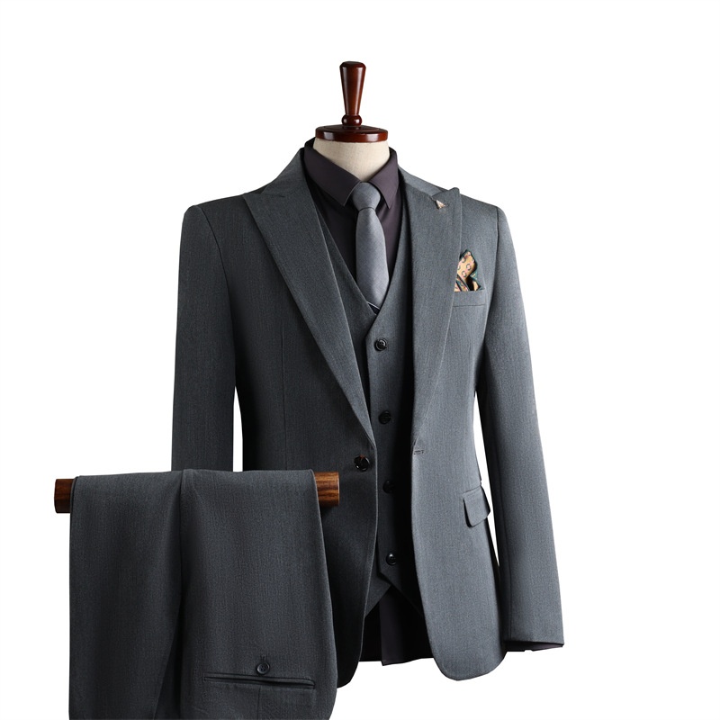 Costume coréen slim fit pour homme, style professionnel, tenue de mariage de haute qualité pour marié._voghion.com