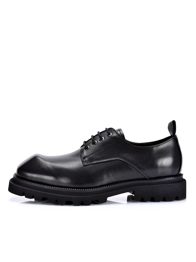 Scarpe da uomo in vera pelle Voyage, eleganti e di alta qualità, con punta quadrata, suola spessa, stile retrò, casual e artigianali_voghion.com