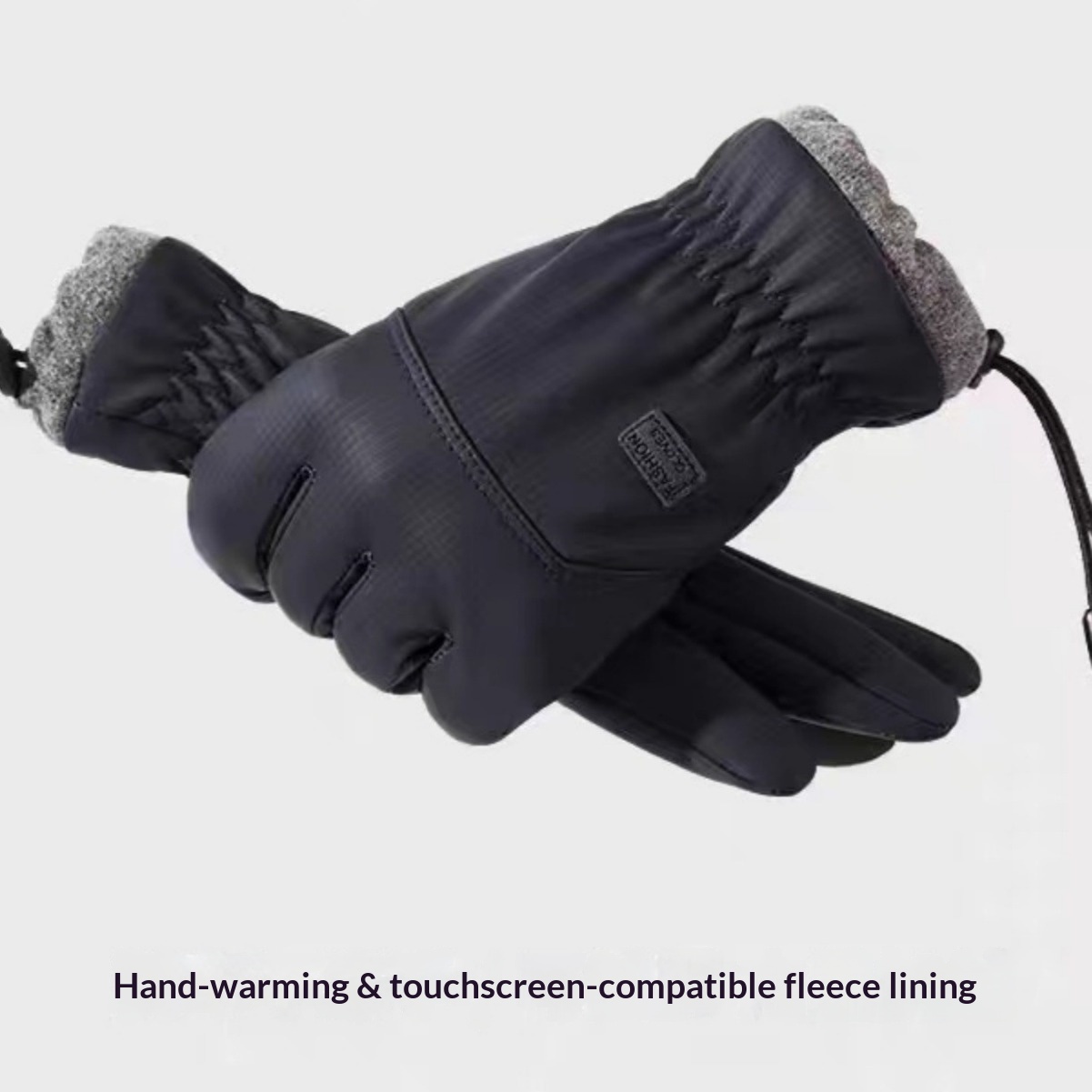 boy Boy Boy Winter Men Women, Warm Cotton For Delivery Riders, Windproof Waterproof Motorcycle Gloves, Ski Gloves With Fleece Lining_voghion.com
