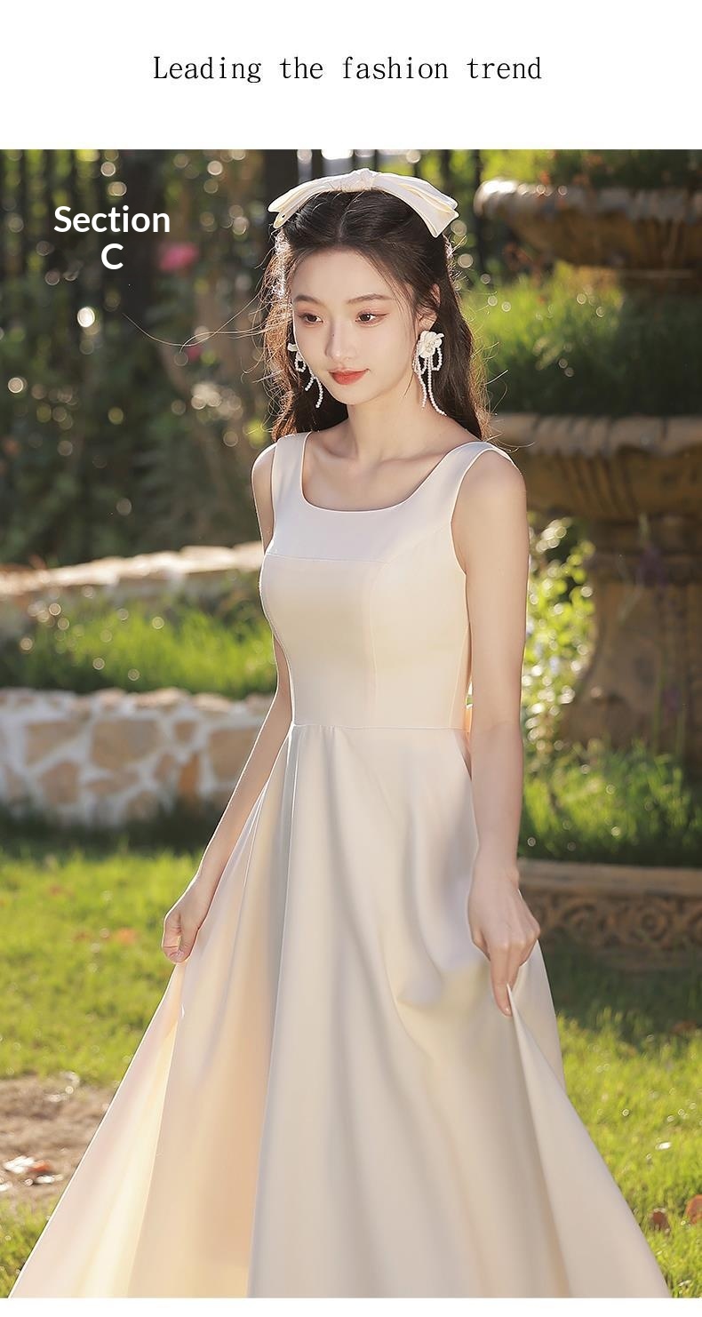 ChicShe ChicShe 2025 New Style Female Best Friend Fairy Slim Champagne Color Sister Bridesmaid Group Dress High-end Summer_voghion.com