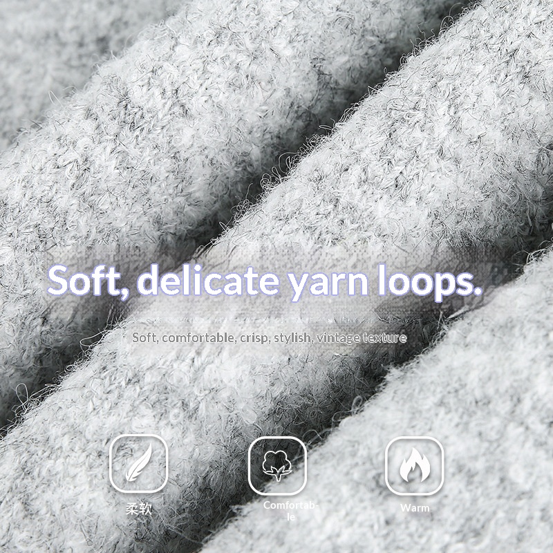 Pull polo en maille pour homme, style décontracté, coupe ample et chaude, idéal pour l'automne et l'hiver._voghion.com