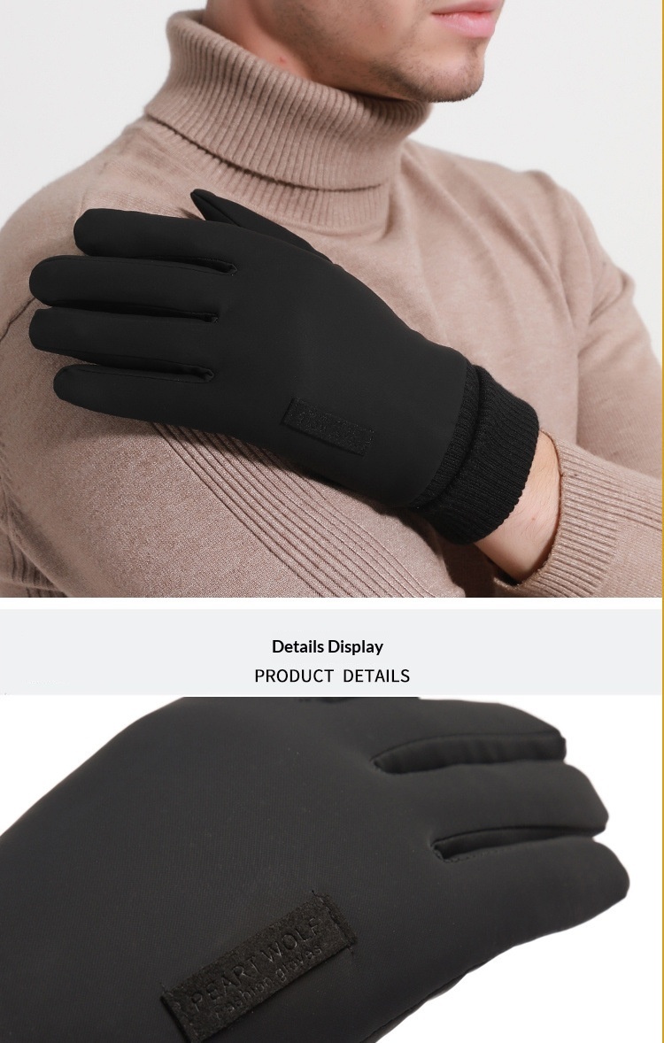 ragazzo Ragazzo Ragazzo Morbido Mezza età e Anziani All'aperto Per Uomo Inverno Corsa Ciclismo Touchscreen Guida Foderato in Pile Ispessito Genitore_voghion.com