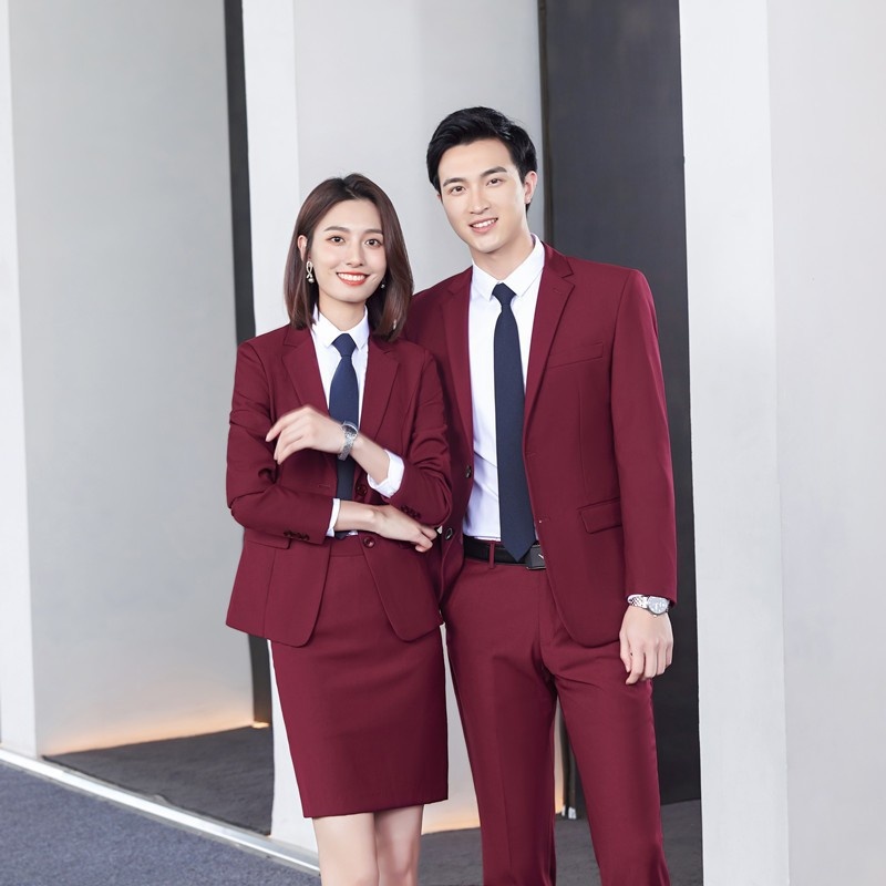 boy Men's Black Jacket Slim Fit Office Professional Suit Set For Men Government Enterprise Workwear Manufacturer_voghion.com