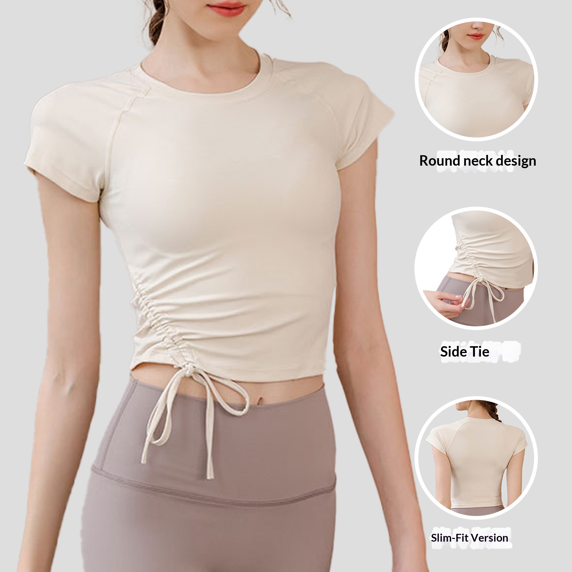 Surge Surge Surge Surge Pilates Yoga Top Fitness Clothing For Women New Professional Breathable Quick-Dry Running T-Shirt Short Sleeve Sports_desvips.com