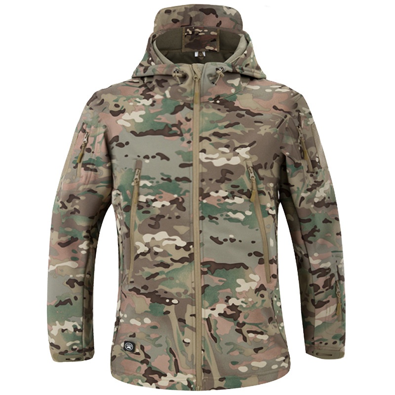 boy Boy Cross-Border Soft Shell Jacket For Men, Windproof, Water-Resistant, Warm Fleece Jacket, Tactical Clothing, Thickened_voghion.com