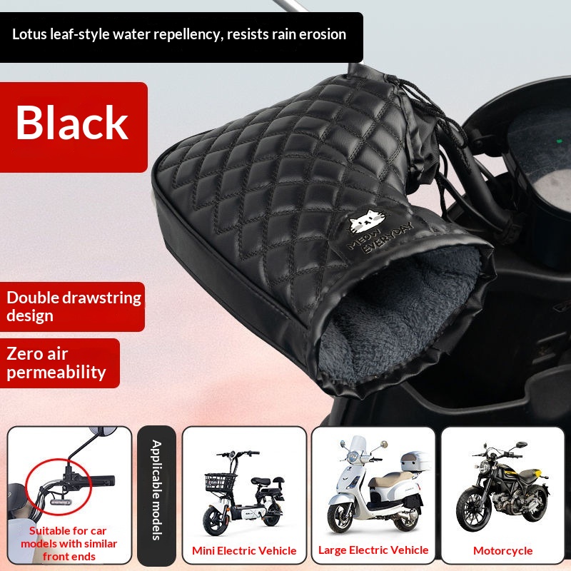 Coprimanubrio per bici elettrica per ragazzo Guanti da moto invernali foderati in pile, spessi, caldi, antivento, impermeabili, antifreddo_voghion.com