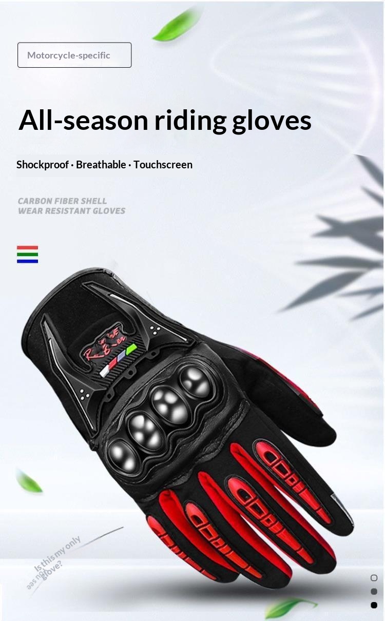 Guanti da moto Boy Boy per uomo, autunno e inverno, caldi, antiscivolo, da equitazione, touchscreen, abbigliamento da motociclista, per tutte le stagioni,_voghion.com