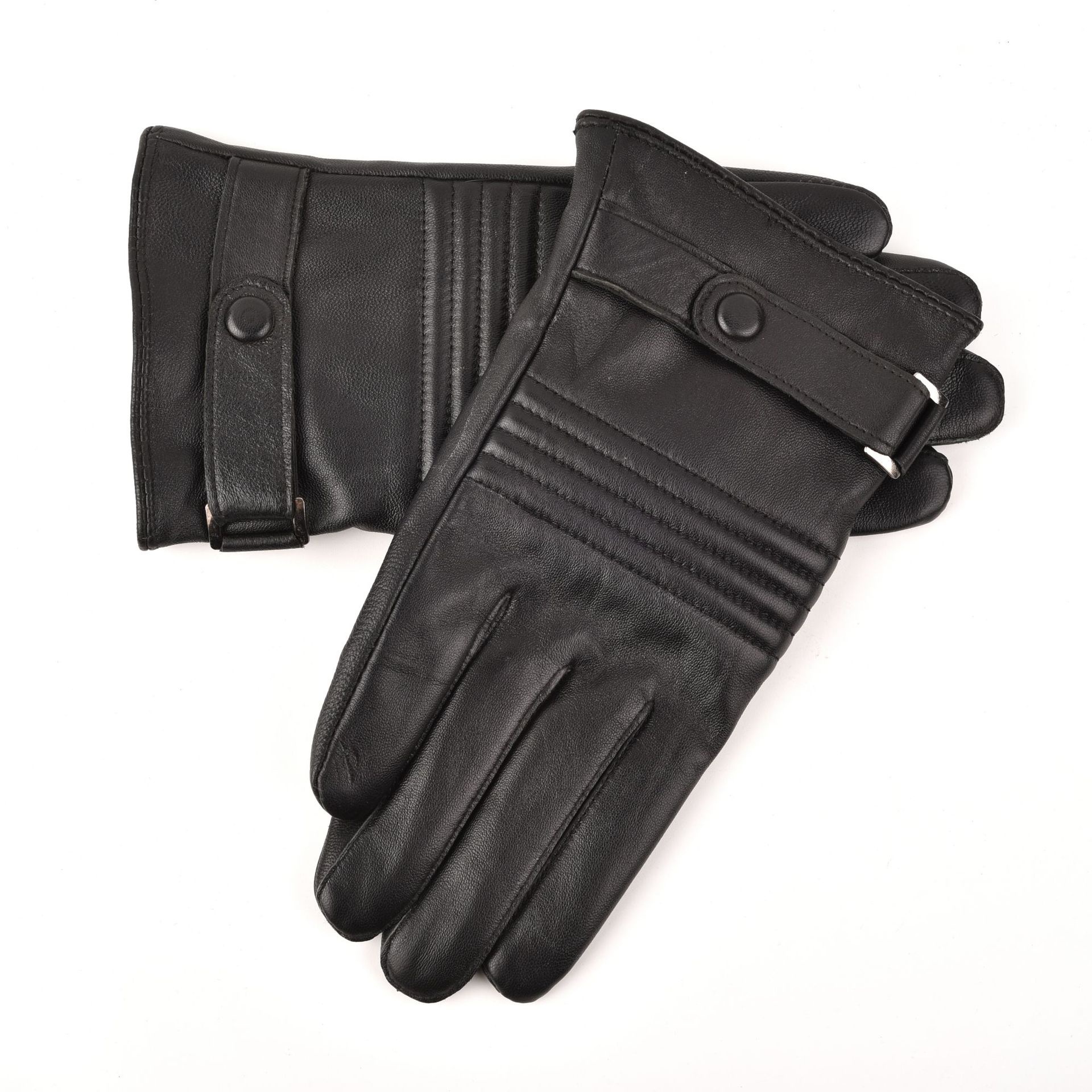 boy Boy Boy Autumn Winter Men's Sheepskin Warm Outdoor Windproof Fleece Lined Thickened Genuine Leather For Cycling Driving_voghion.com