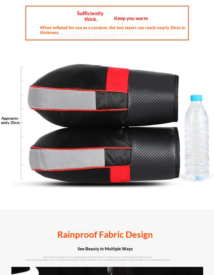 Coprimanubrio antivento caldo per ragazzo, ragazzo, paramani per triciclo, bici elettrica, moto, copertura impermeabile spessa per l'inverno_voghion.com