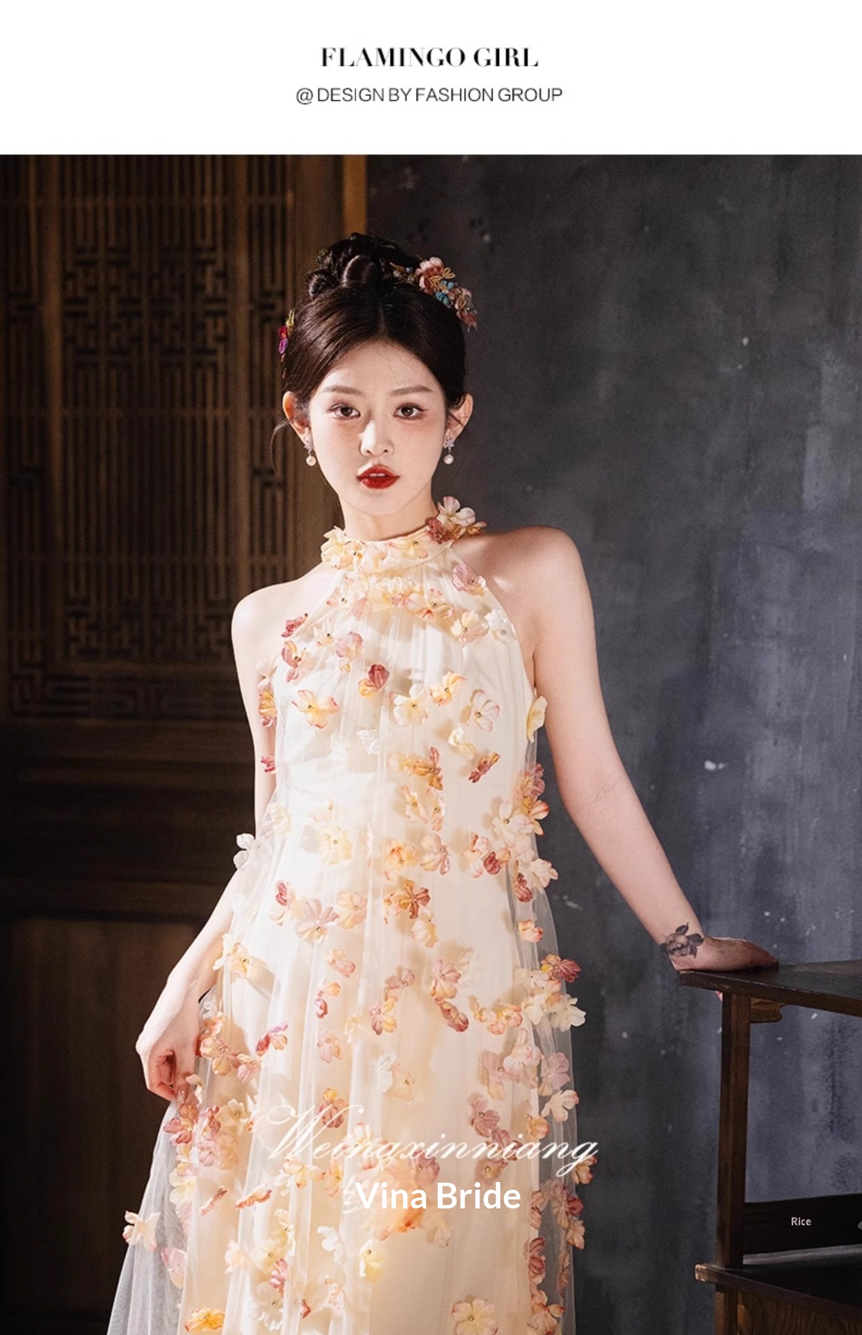 ChicShe ChicShe French Style Evening For Women 2025 New Light Niche High-end Engagement Sheer Toast Dress Bride Morning Robe_voghion.com