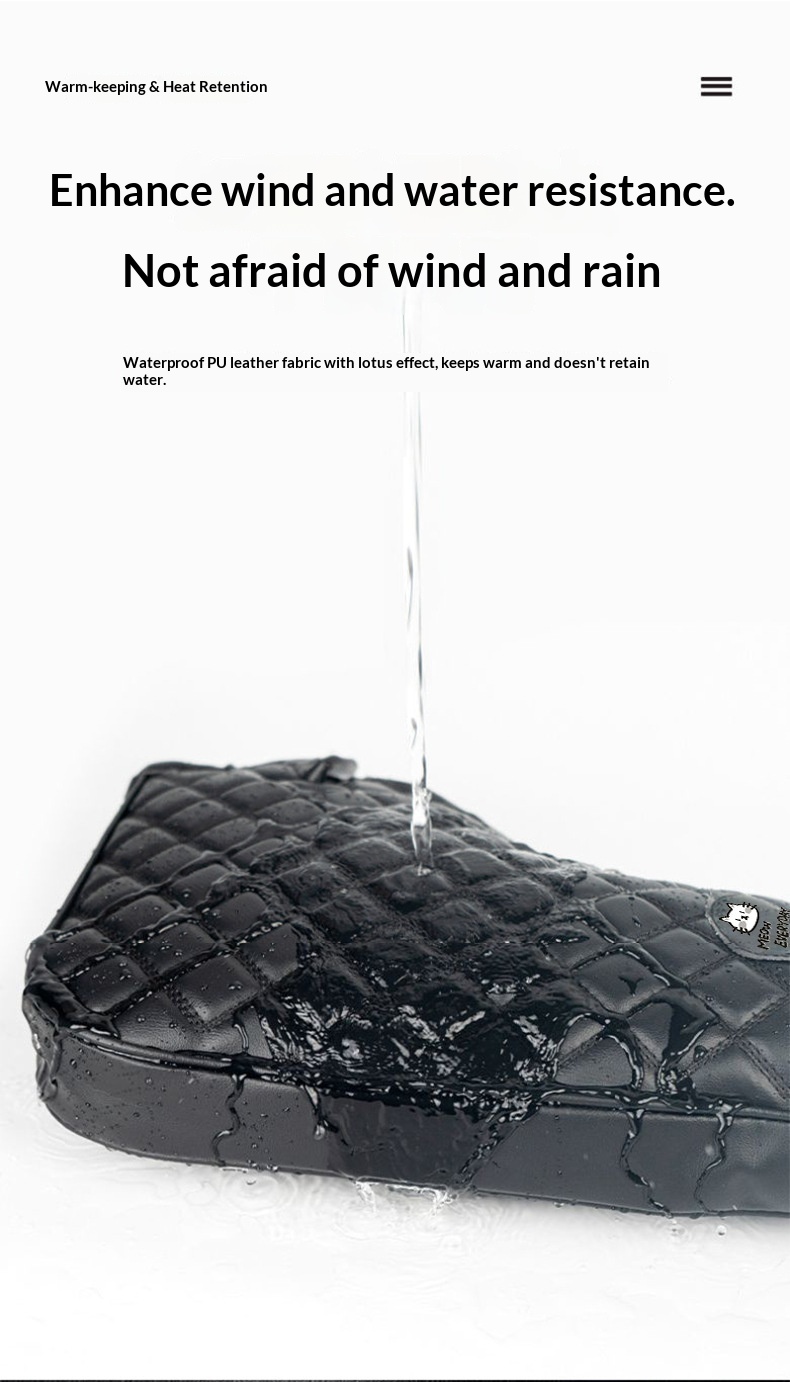 Coprimanubrio per bici elettrica per ragazzo Guanti da moto invernali foderati in pile, spessi, caldi, antivento, impermeabili, antifreddo_voghion.com