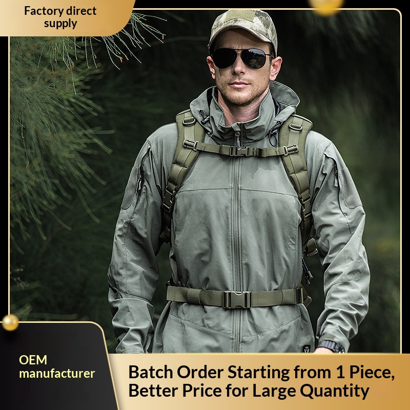 Veste softshell tactique légère pour homme, coupe-vent et imperméable, idéale pour les activités de plein air et les déplacements._voghion.com