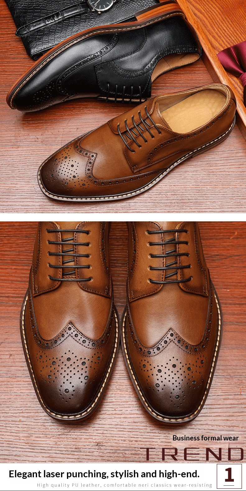 Scarpe da sposa da uomo Voyage Brogue intagliate, formali, in vera pelle, fatte a mano, con strato superiore in pelle di vacchetta, extra large_voghion.com