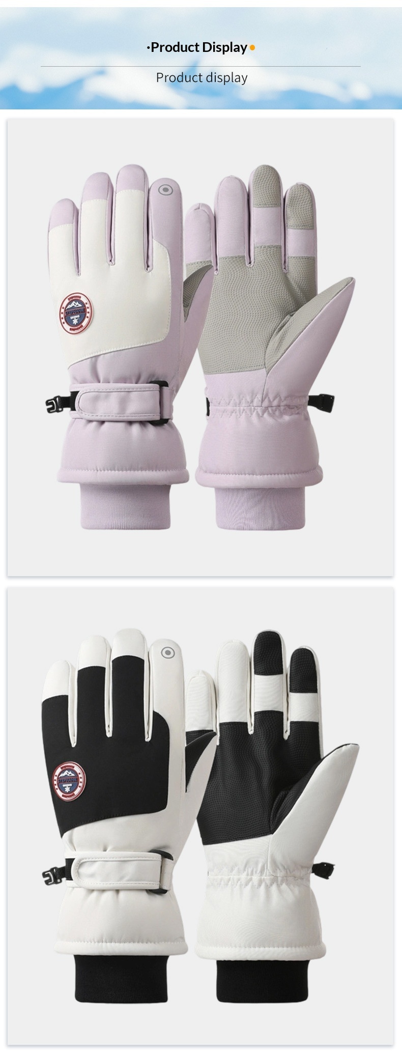 boy Boy Boy Cotton Touch Screen Men Winter Warm Women Riding Thickened Fleece Windproof Outdoor Motorcycle Ski Gloves_voghion.com