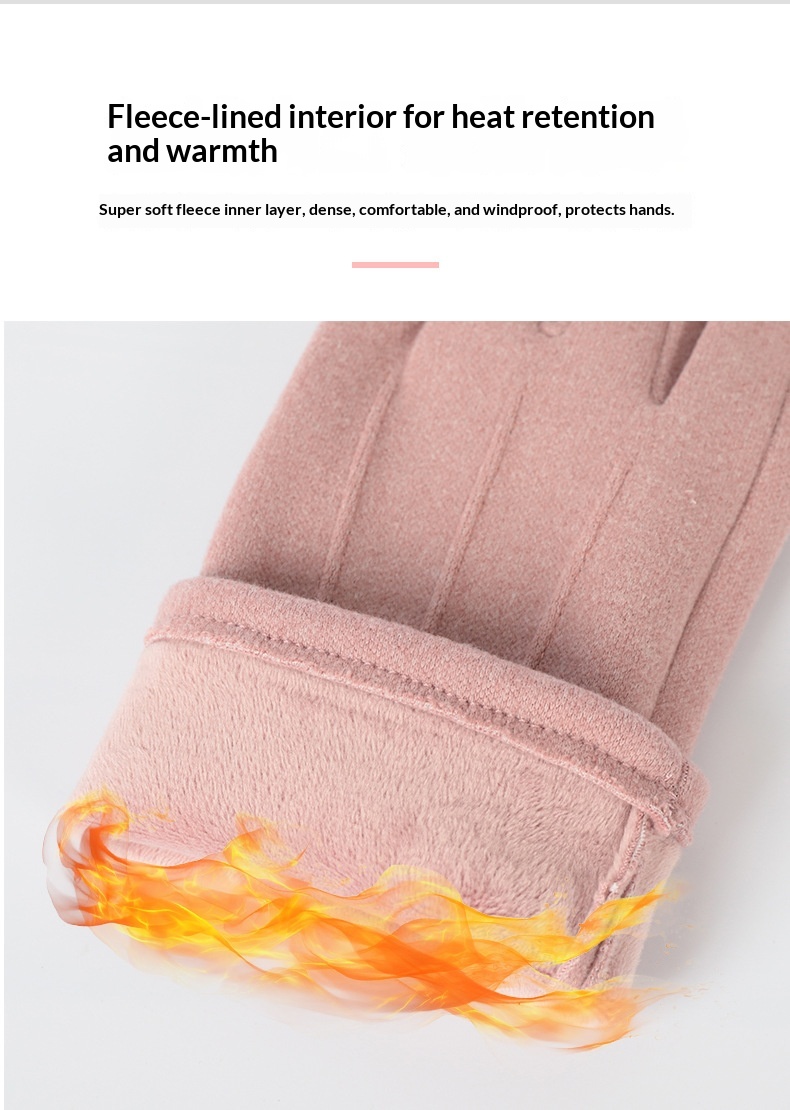 Gants chauds pour homme et femme, conçus pour le cyclisme, la conduite et les sports de plein air en polaire pour l'automne et l'hiver, compatibles avec les écrans tactiles._voghion.com