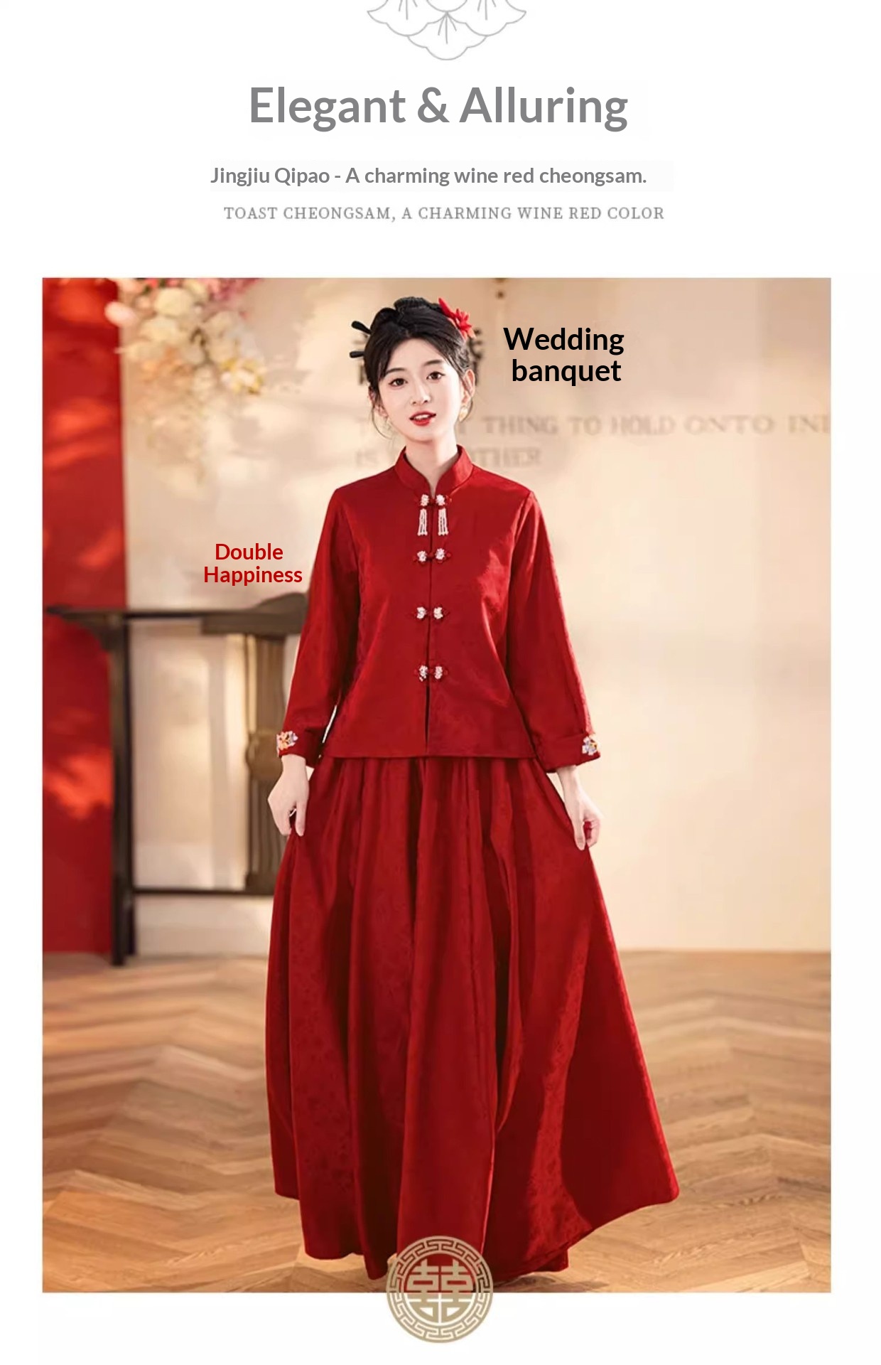 ChicShe ChicShe Rood Bruidspak Voor Toasting, Luxe Verlovingsoutfit, Nieuw Chinees Bruidsschat Showpak, Trouwjurk, Huwelijk_voghion.com