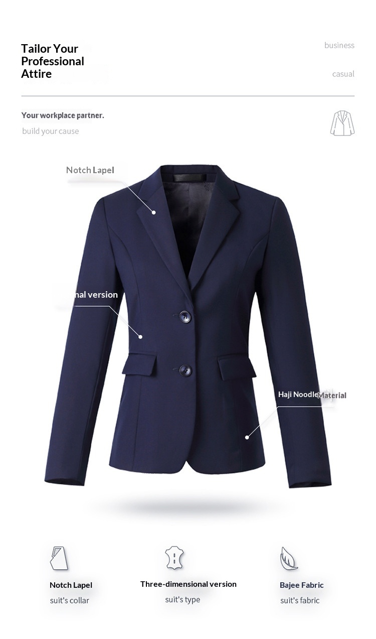 boy Men's Black Jacket Slim Fit Office Professional Suit Set For Men Government Enterprise Workwear Manufacturer_voghion.com