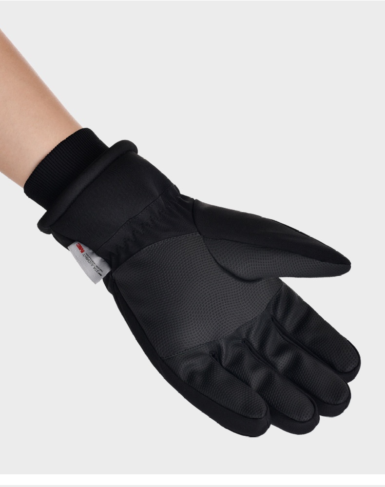 3M Baumwoll-Skihandschuhe für Outdoor-Aktivitäten im Herbst und Winter – winddicht, wasserdicht, warm, mit Touchscreen-Funktion und Fleece gefüttert – geeignet für Fahrräder und E-Bikes_voghion.com