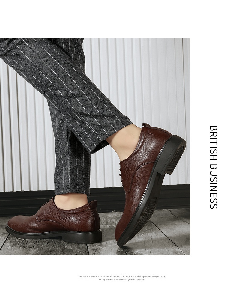 Voyage Men's Business Formal Leather Autumn Winter New Large Size Cowhide Thickened Derby Wedding Groom Shoes_voghion.com
