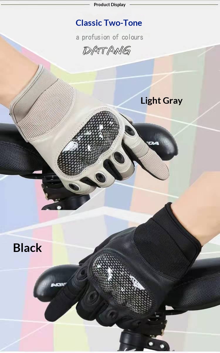 boy Boy Boy Cross-Border New Fitness Men's Outdoor Tactical Training Cycling Full Finger Warmth Anti-Cut PU Gloves Foreign Trade_voghion.com