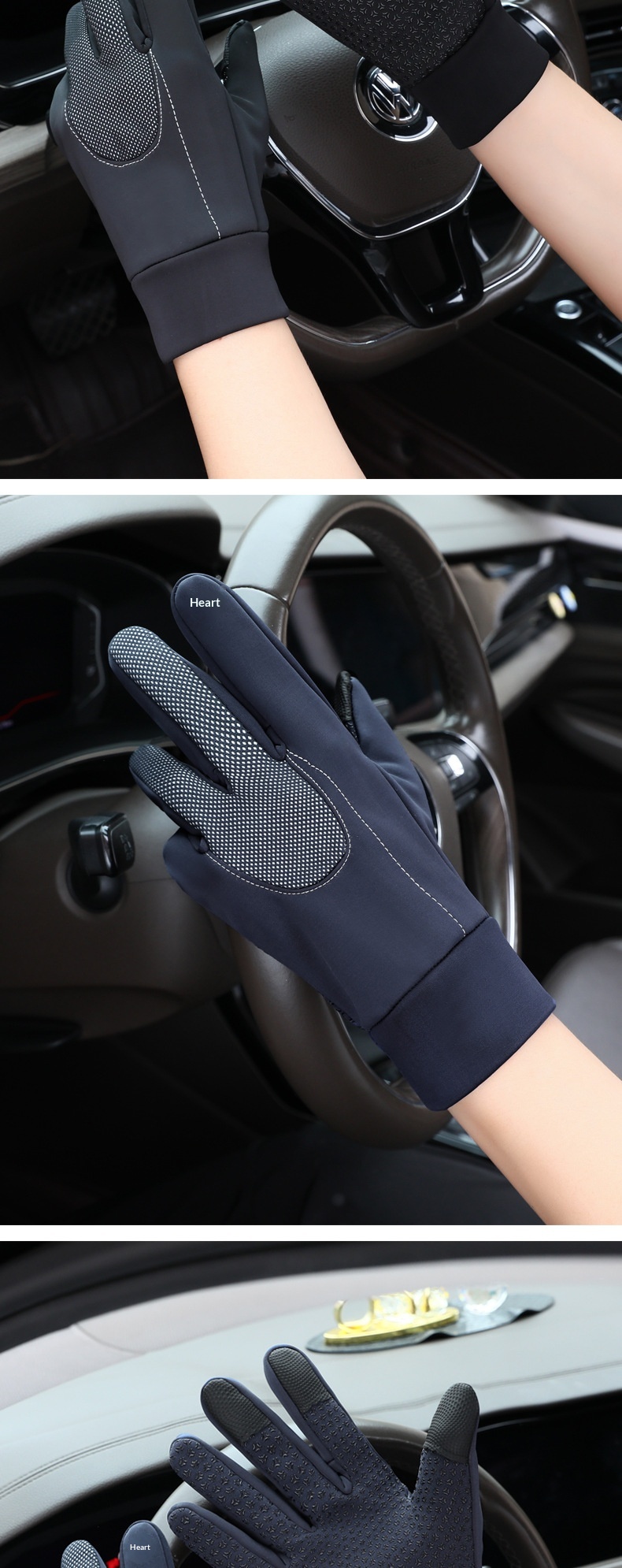 Ragazzo Ragazzo Inverno Caldo Antivento Ciclismo Esterno Per Uomo, Foderato in Pile, Spesso, Antiscivolo, Impermeabile, Compatibile con Touchscreen_voghion.com