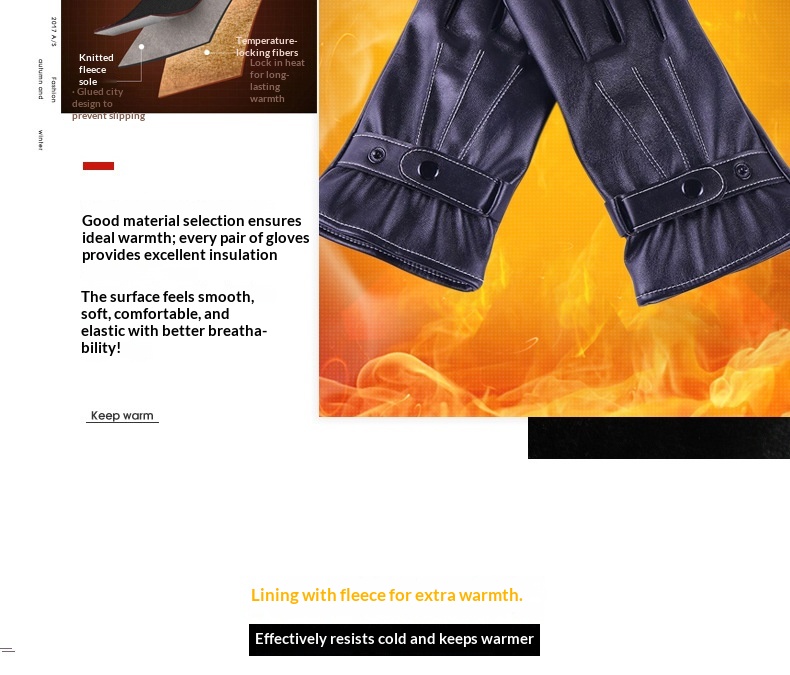 boy Boy Boy Autumn And Winter Men's Warm Windproof Cold-Resistant Fingerless Touchscreen Cycling Driving Outdoor Gloves_voghion.com