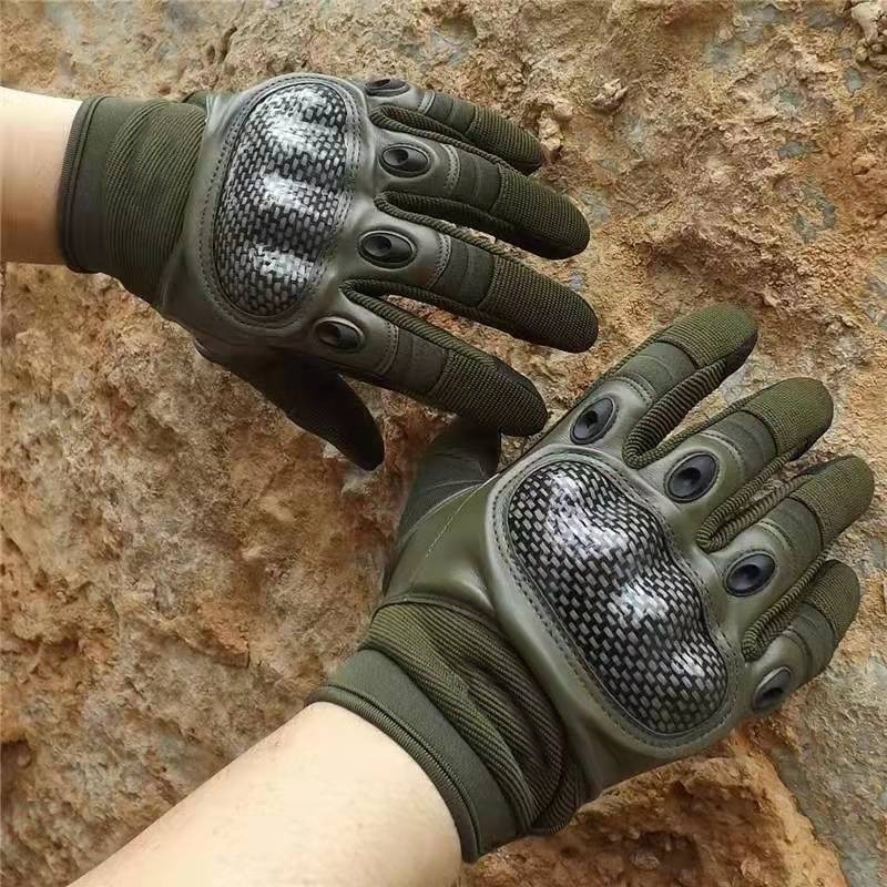 boy Boy Boy Cross-Border New Fitness Men's Outdoor Tactical Training Cycling Full Finger Warmth Anti-Cut PU Gloves Foreign Trade_voghion.com