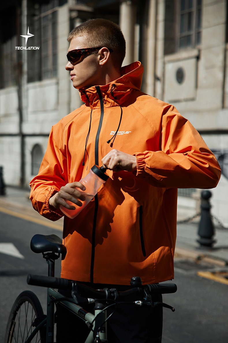 ragazzo Boy Jie Zhan Abbigliamento da uomo | Giacca a vento stampata con foglie larghe Dopamine 2025 Nuova giacca antivento con cerniera primaverile_voghion.com