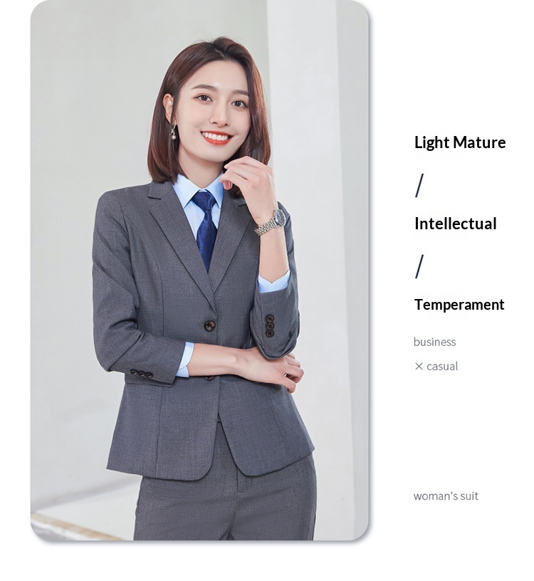 boy Men's Black Jacket Slim Fit Office Professional Suit Set For Men Government Enterprise Workwear Manufacturer_voghion.com