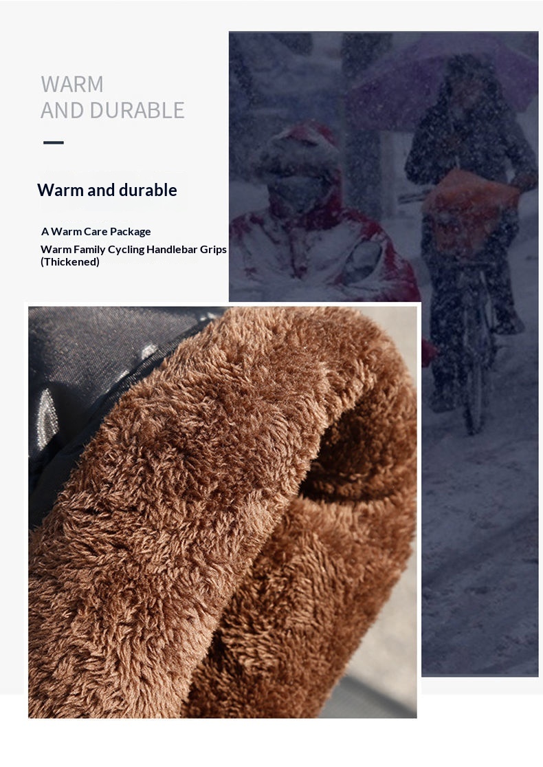 Housses de guidon épaisses, chaudes, imperméables au froid, au vent et à la pluie pour motos et scooters électriques, pour femmes et hommes, en hiver._voghion.com