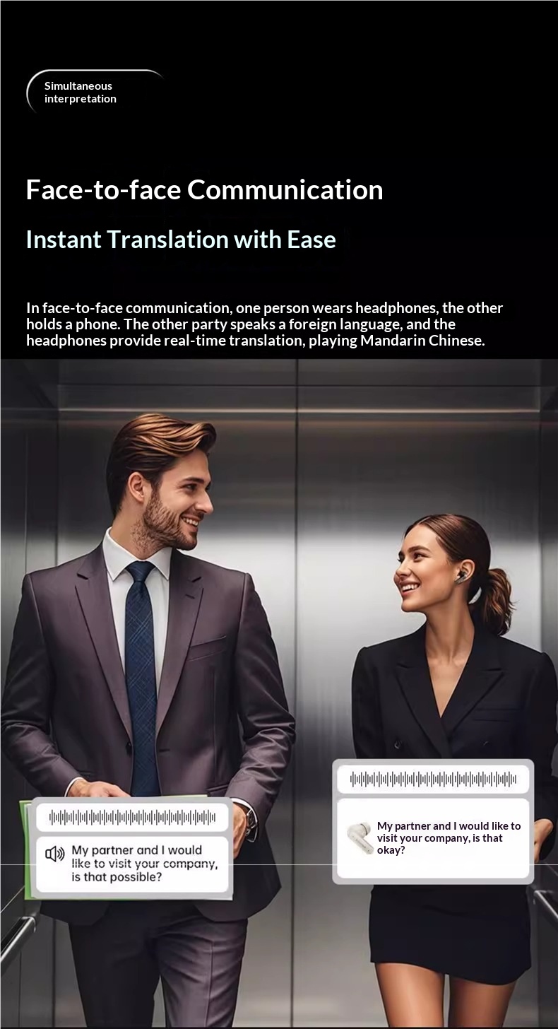 NeoGear NeoGear New LED Color Screen Control Smart AI Translation Bluetooth Earbuds In-Ear High Sound Quality Noise Cancelling Sports_voghion.com