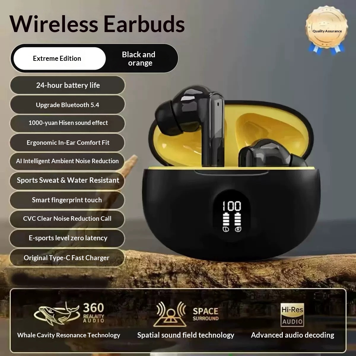 Auriculares Bluetooth NeoGear 2025, nuevos, inteligentes, inalámbricos, con cancelación de ruido, de alta calidad, intraauriculares, batería de larga duración, universales._voghion.com