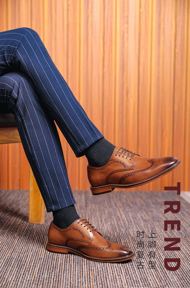 Scarpe da sposa da uomo Voyage Brogue intagliate, formali, in vera pelle, fatte a mano, con strato superiore in pelle di vacchetta, extra large_voghion.com