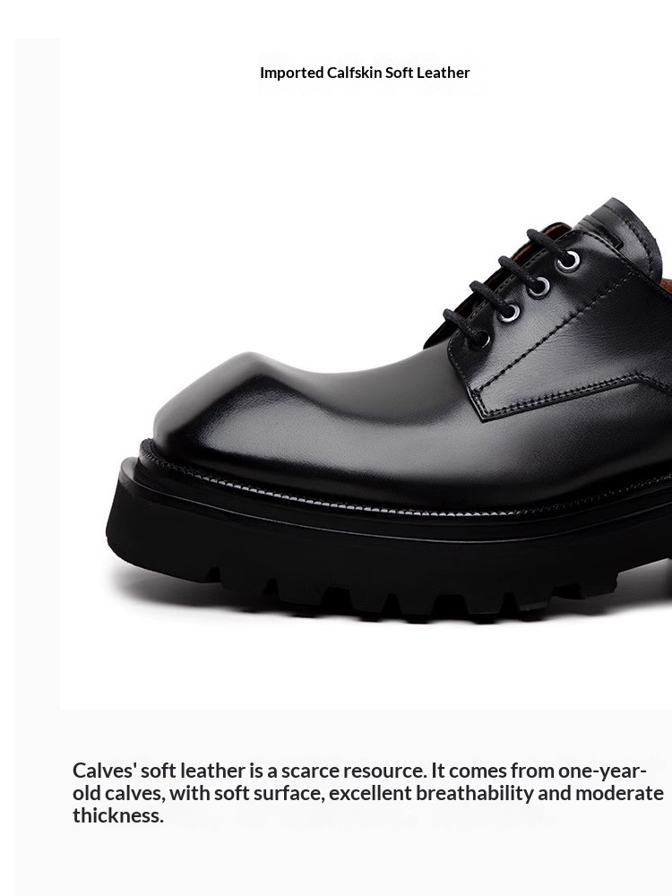 Scarpe da uomo in vera pelle Voyage, eleganti e di alta qualità, con punta quadrata, suola spessa, stile retrò, casual e artigianali_voghion.com